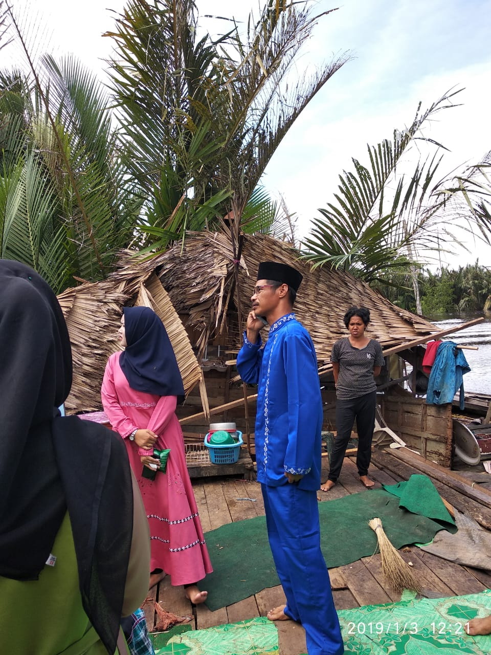  4 Rumah Warga Teluk Pinang Inhil Rusak Diterjang Angin Puting Beliung